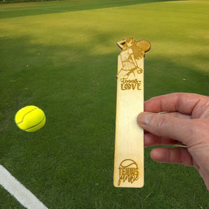 Bookmark - Tennis Love - Birch wood