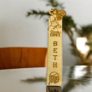 Bookmark - PERSONALIZED Tennis Love - Birch wood