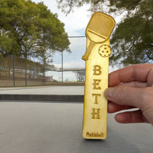 Load image into Gallery viewer, Bookmark - PERSONALIZED Pickleball - Birch wood