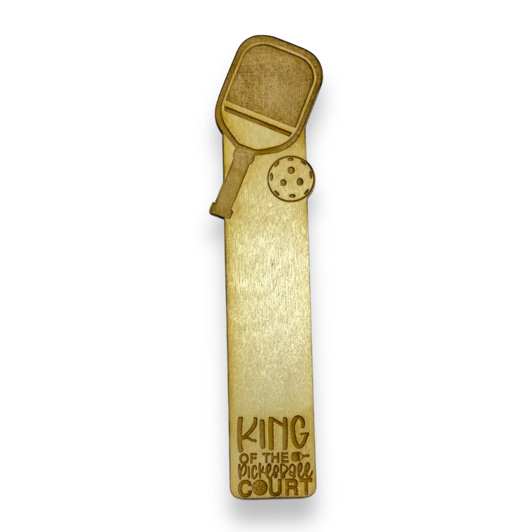 Bookmark - King of the pickleball court - Birch wood