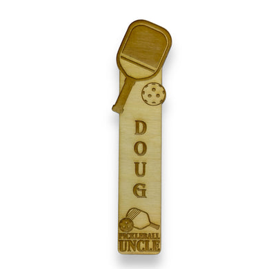 Bookmark - PERSONALIZED Pickleball Uncle - Birch wood