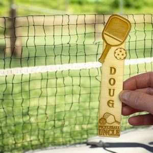 Bookmark - PERSONALIZED Pickleball Uncle - Birch wood