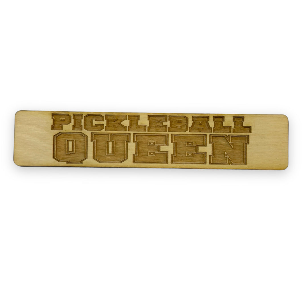 Bookmark - Pickleball Queen - Birch wood