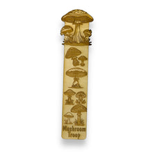 Load image into Gallery viewer, Bookmark - Mushroom Troop - Birch wood