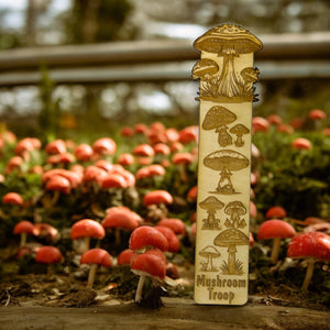 Bookmark - Mushroom Troop - Birch wood