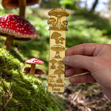 Load image into Gallery viewer, Bookmark - Mushroom Troop - Birch wood