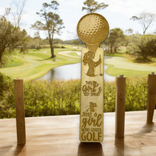 Load image into Gallery viewer, Bookmark - Just a girl who loves golf - Birch wood