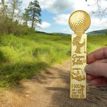 Load image into Gallery viewer, Bookmark - I Golf like a girl Try to Keep Up - Birch wood