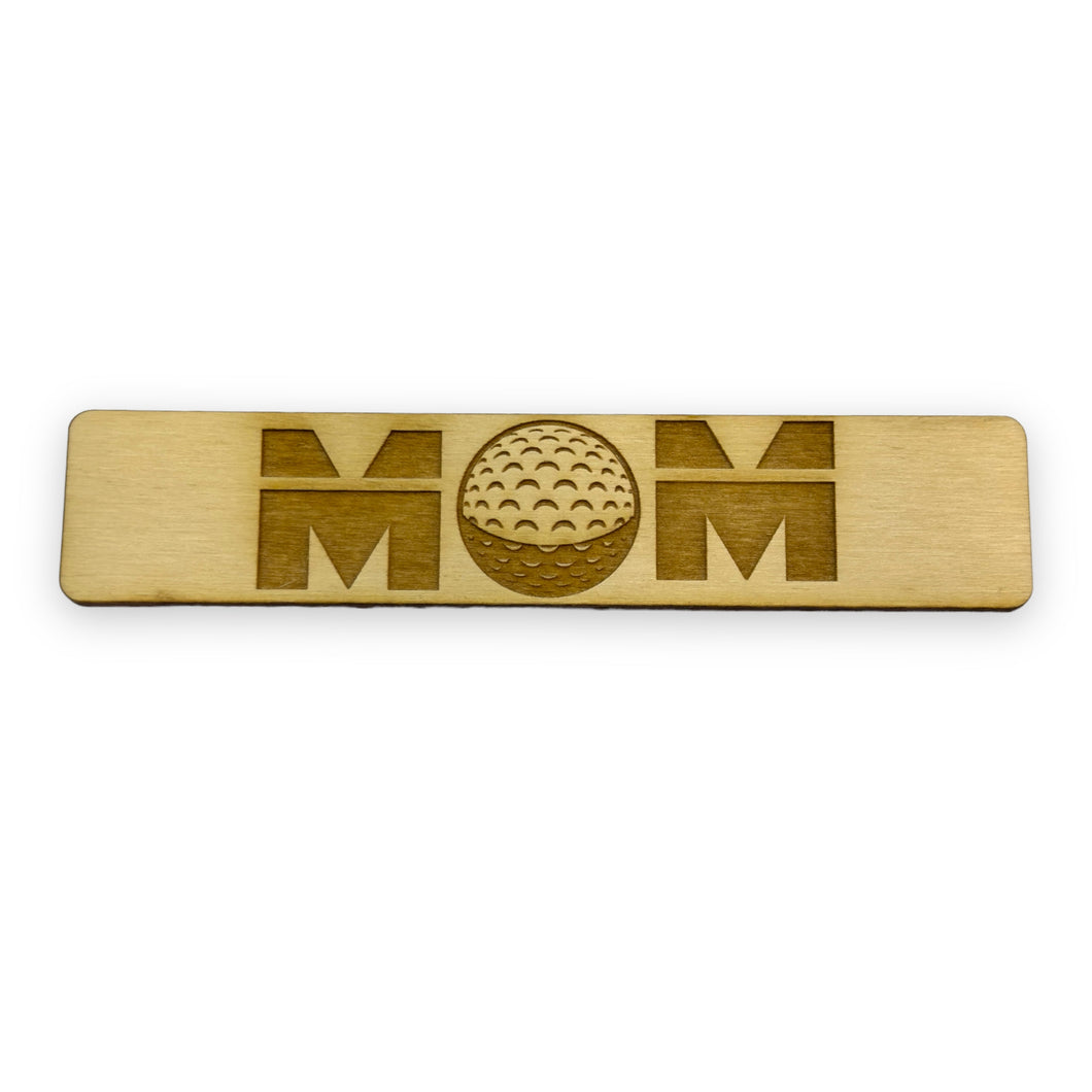 Bookmark - Golf Mom - Birch wood