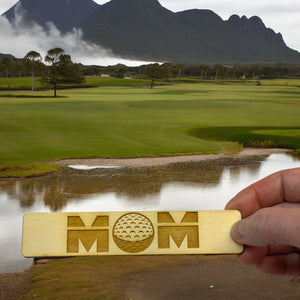 Bookmark - Golf Mom - Birch wood