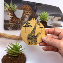 Load image into Gallery viewer, Ornament - Black - Giraffe and Baby