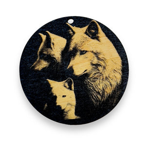 Ornament - Black - Wolf Pack