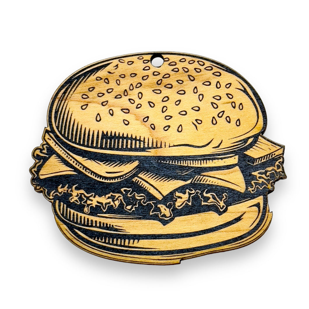 Ornament - Black - Hamburger