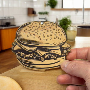 Ornament - Black - Hamburger