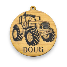 Load image into Gallery viewer, Ornament - Black - PERSONALIZED Farm Tractor