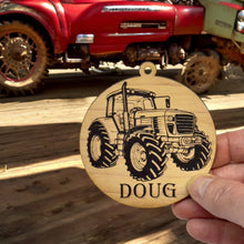 Load image into Gallery viewer, Ornament - Black - PERSONALIZED Farm Tractor