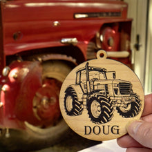 Load image into Gallery viewer, Ornament - Black - PERSONALIZED Farm Tractor