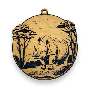 Ornament - Black - Indian Rhino