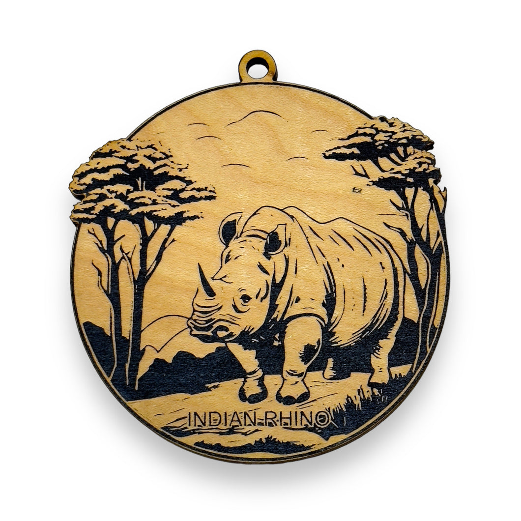 Ornament - Black - Indian Rhino