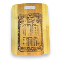 Load image into Gallery viewer, Bamboo - Kitchen Conversion Chart Cutting Board 14&#39;&#39;x9.5&#39;&#39;x.5&#39;&#39;