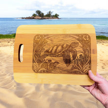 Load image into Gallery viewer, Bamboo - Sea Turtle Cutting Board 14&#39;&#39;x9.5&#39;&#39;x.5&#39;&#39;