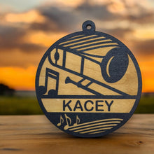 Load image into Gallery viewer, Ornament - Black - PERSONALIZED Trombone