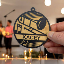 Load image into Gallery viewer, Ornament - Black - PERSONALIZED Trombone