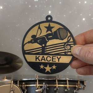 Ornament - Black - PERSONALIZED Singer