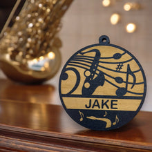 Load image into Gallery viewer, Ornament - Black - PERSONALIZED Saxophone