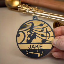 Load image into Gallery viewer, Ornament - Black - PERSONALIZED Saxophone