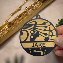 Load image into Gallery viewer, Ornament - Black - PERSONALIZED Saxophone