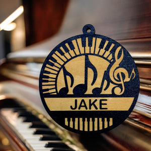 Ornament - Black - PERSONALIZED Piano