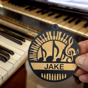 Ornament - Black - PERSONALIZED Piano