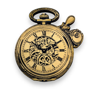 Ornament - Black - Steampunk Time Piece - Watch