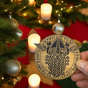 Ornament - Black - Odin Helm Viking Symbol