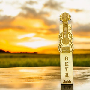 Bookmark - PERSONALIZED Ukulele - birch wood