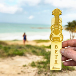 Bookmark - PERSONALIZED Ukulele - birch wood