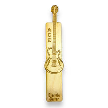 Load image into Gallery viewer, Bookmark - PERSONALIZED Electric Guitar - birch wood