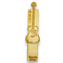 Load image into Gallery viewer, Bookmark - PERSONALIZED Acoustic Guitar - birch wood