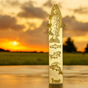 Bookmark - Trout - birch wood