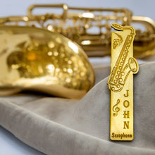 Load image into Gallery viewer, Bookmark - PERSONALIZED Saxophone - birch wood