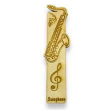 Load image into Gallery viewer, Bookmark - Saxophone - birch wood