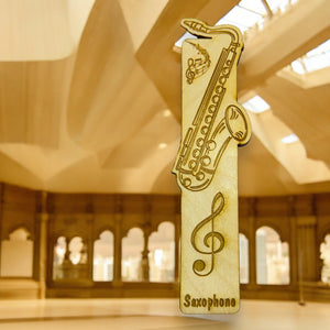 Bookmark - Saxophone - birch wood