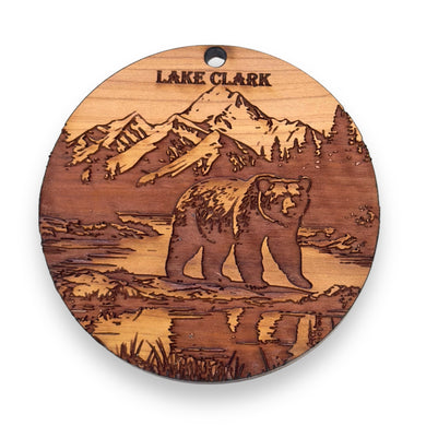 Cedar Ornament - Lake Creek - Raw Cedar 3x3in