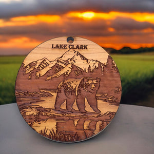 Cedar Ornament - Lake Creek - Raw Cedar 3x3in