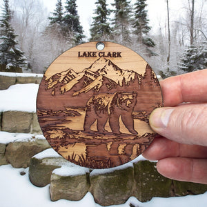 Cedar Ornament - Lake Creek - Raw Cedar 3x3in