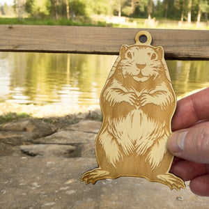 Ornament - Beaver Raw Wood