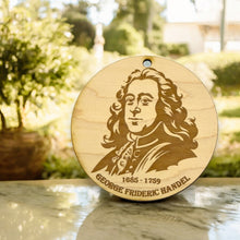 Load image into Gallery viewer, Ornament - George Frideric Handel Raw Wood