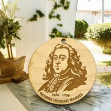 Load image into Gallery viewer, Ornament - George Frideric Handel Raw Wood