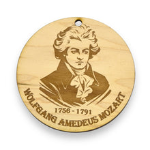 Load image into Gallery viewer, Ornament - Wolfgang Amadeus Mozart Raw Wood